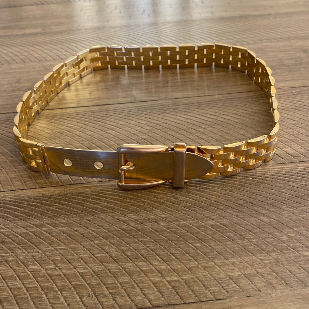 RARE Vintage Gucci Heavy Gold Chain Link Belt